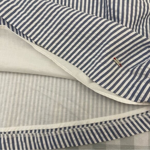 Tommy Hilfiger NWT dress white blue stripes 100%cotton sleeveless V neck size 14 - Picture 8 of 12